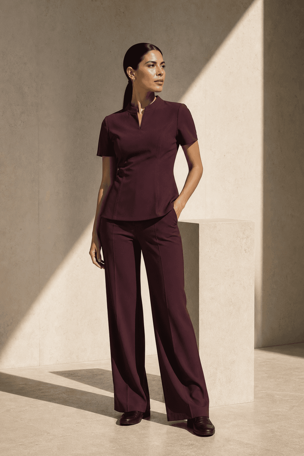 Nueva colección VISIONARY de indumentaria profesional color vino