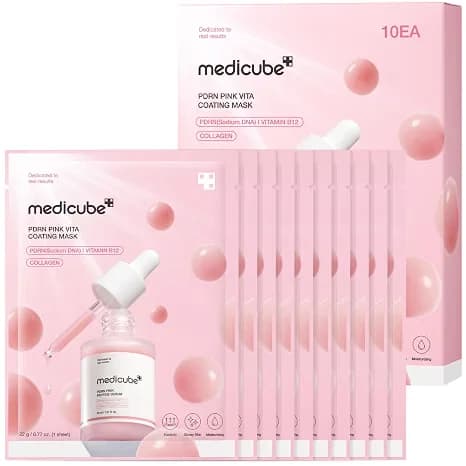 Caja de diez mascarillas Medicube PDRN Pink Vita Coating, vista 2
