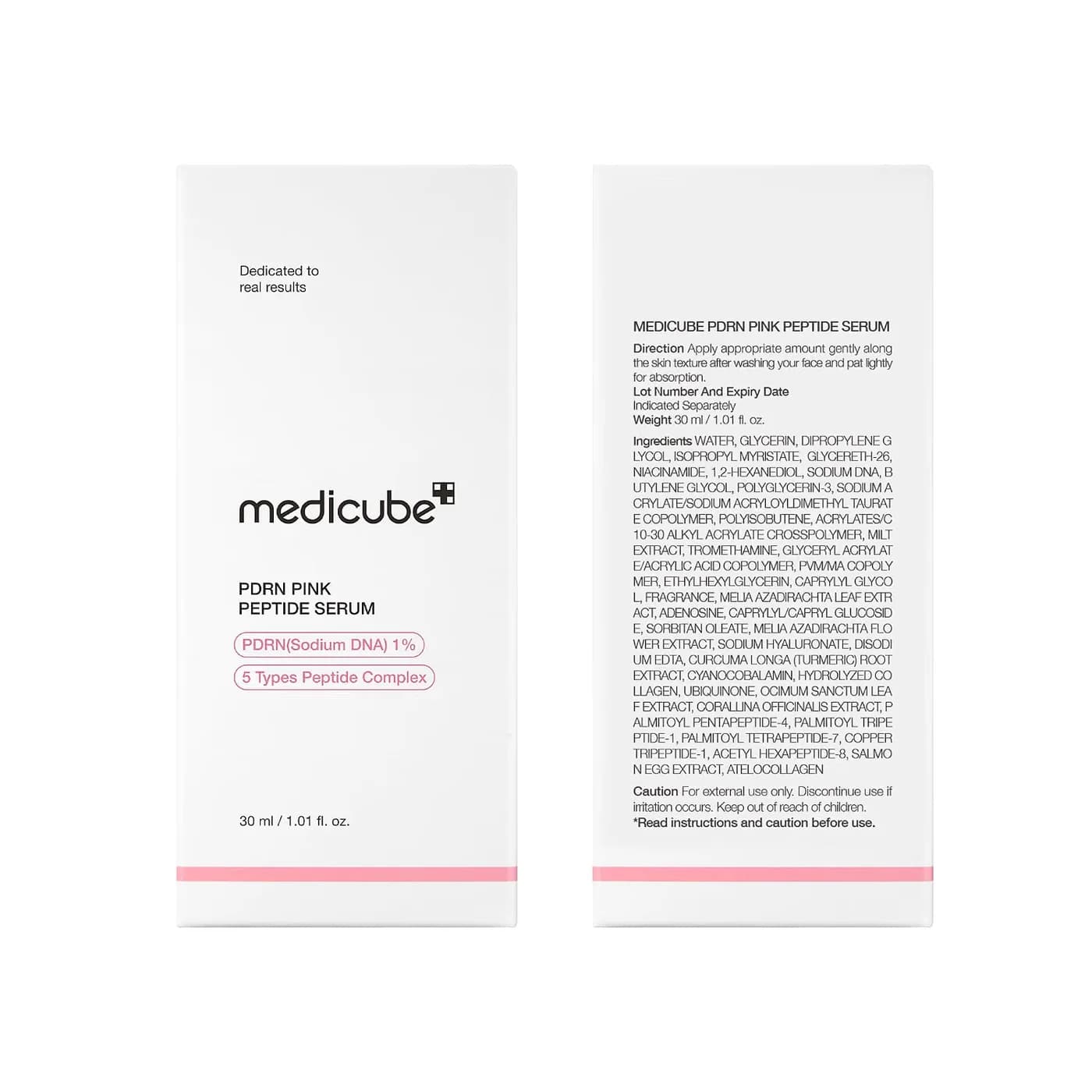Medicube PDRN Pink Peptide Serum 30 ml, frasco, vista 2
